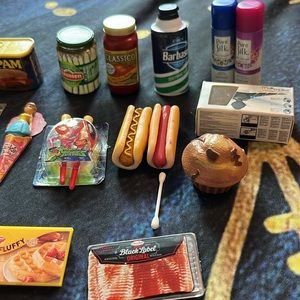 5 SURPRISE FOODIES MINI BRANDS 19 PIECES TEENAGE MUTANT🥷🐢 & SPARKLE GIRLS DOLL